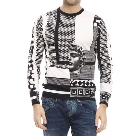 suéter versace hombre|Versace logo sweater.